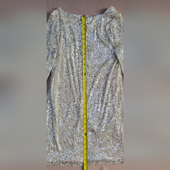 Z SUPPLY Sequin Mini Dress Size M Silver Lined NWT Style ZD234255S RN135090 - Picture 6 of 11